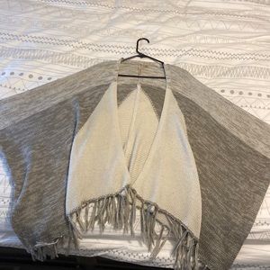 Cream colored poncho/ cardigan!